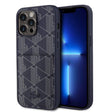 Apple iPhone 15 Pro Max Kılıf Lacoste Orjinal Lisanslı M-safe Şarj Özellikli PU Deri Görünümlü Kartlıklı Karışık Monogram Desenli Kapak