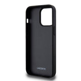 Apple iPhone 15 Pro Max Kılıf Lacoste Orjinal Lisanslı M-safe Şarj Özellikli PU Deri Görünümlü Kartlıklı Karışık Monogram Desenli Kapak