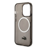 Apple iPhone 15 Pro Max Kılıf Lacoste Orjinal Lisanslı M-safe Şarj Özellikli Transparan Timsah Logo Baskılı Kapak