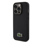 Apple iPhone 15 Pro Max Kılıf Lacoste Orjinal Lisanslı PU Pike Desenli Arka Yüzey İkonik Timsah Dokuma Logolu Kapak + Type-C Kablo 1.5m
