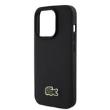 Apple iPhone 15 Pro Max Kılıf Lacoste Orjinal Lisanslı PU Pike Desenli Arka Yüzey İkonik Timsah Dokuma Logolu Kapak + Type-C Kablo 1.5m
