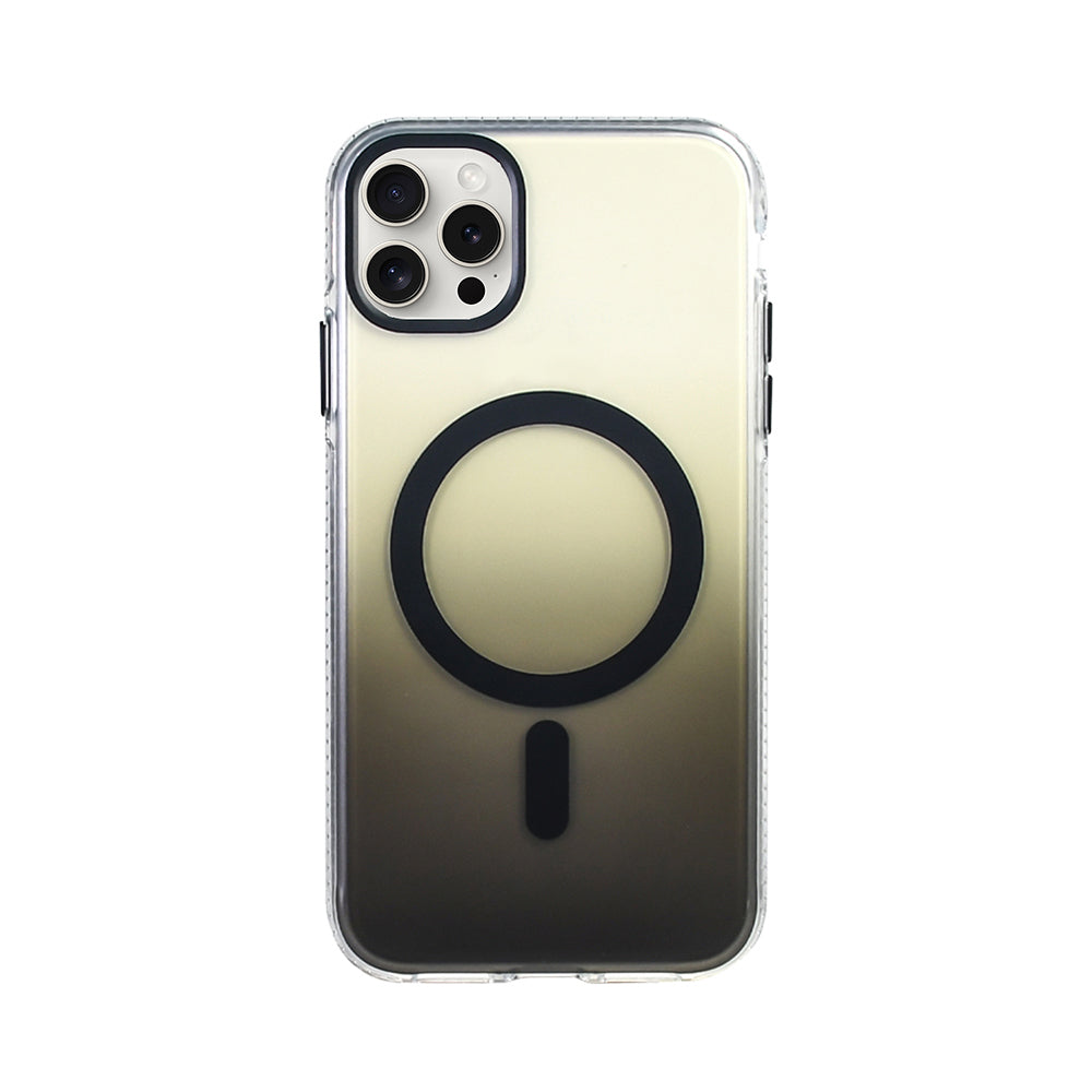 Apple iPhone 15 Pro Max Kılıf M-safe Şarj Özellikli Transparan Renk Geçişli Zore Toros Kapak