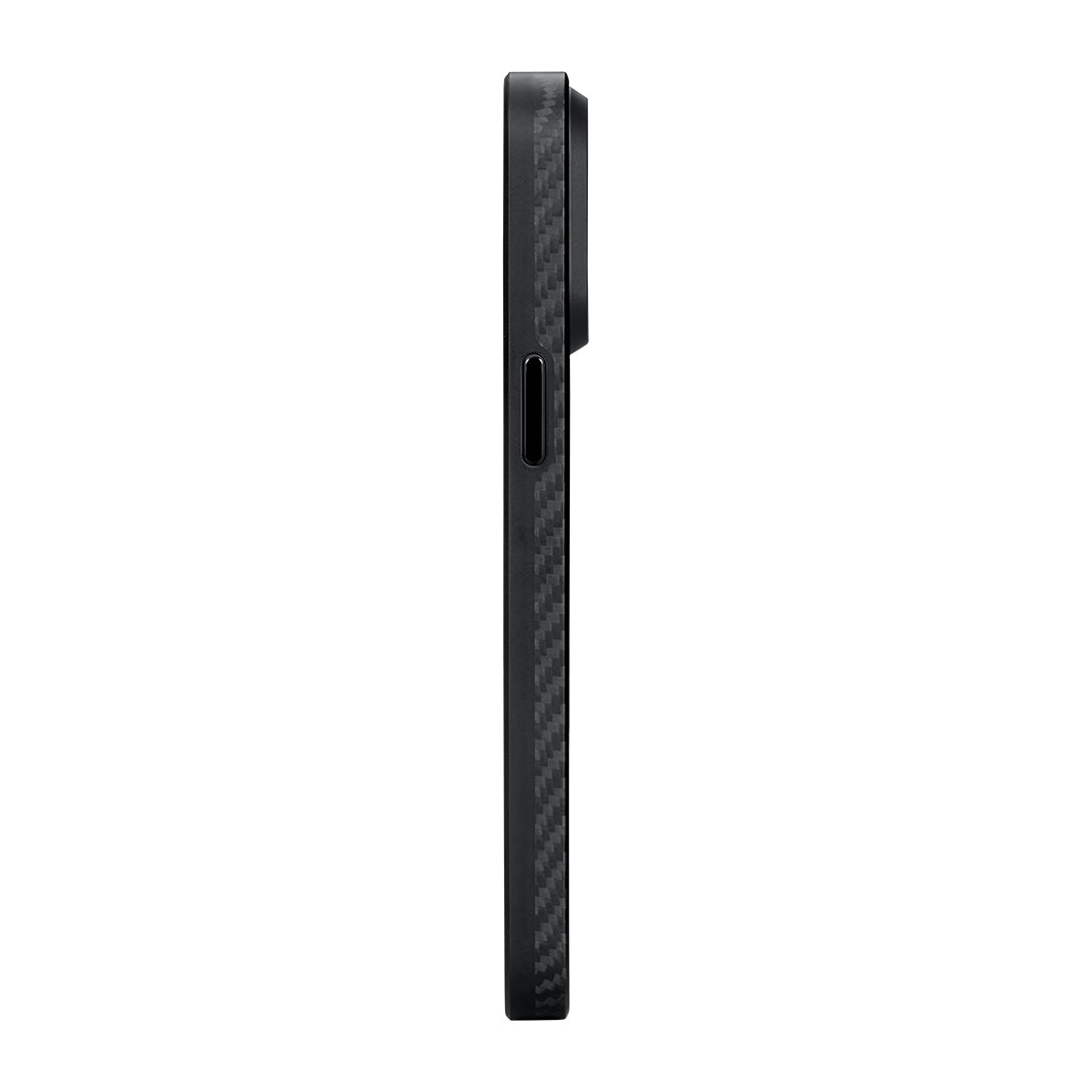 Apple iPhone 15 Pro Max Kılıf M-safe Şarj Özellikli 1500D Aramid Fiber Pitaka Military-Grade Classic Serisi Black-Grey Twill Kapak