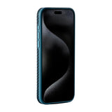 Apple iPhone 15 Pro Max Kılıf M-safe Şarj Özellikli 1500D Aramid Fiber Pitaka Military-Grade Classic Serisi Black-Grey Twill Kapak