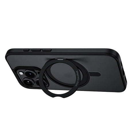 Apple iPhone 15 Pro Max Kılıf M-safe Şarj Özellikli 360° Dönebilen Benks Pop Stand Kapak