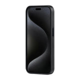 Apple iPhone 15 Pro Max Kılıf M-safe Şarj Özellikli 600D Aramid Fiber Pitaka Military-Grade Classic Serisi Black-Grey Twill Kapak