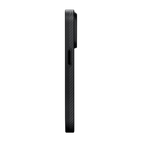 Apple iPhone 15 Pro Max Kılıf M-safe Şarj Özellikli 600D Aramid Fiber Pitaka Military-Grade Classic Serisi Black-Grey Twill Kapak