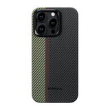 Apple iPhone 15 Pro Max Kılıf M-safe Şarj Özellikli 600D Aramid Fiber Pitaka Tactile Woven Orchestra Serisi Overture Kapak