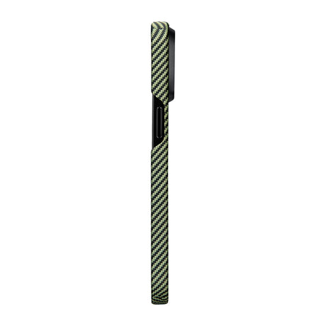 Apple iPhone 15 Pro Max Kılıf M-safe Şarj Özellikli 600D Aramid Fiber Pitaka Tactile Woven Orchestra Serisi Overture Kapak