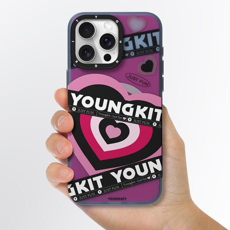 Apple iPhone 15 Pro Max Kılıf M-safe Şarj Özellikli Airbagli Çift Katmanlı Youngkit Flipped Serisi Kapak