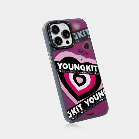 Apple iPhone 15 Pro Max Kılıf M-safe Şarj Özellikli Airbagli Çift Katmanlı Youngkit Flipped Serisi Kapak