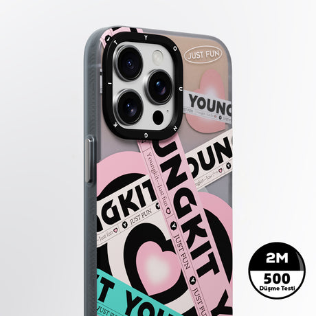 Apple iPhone 15 Pro Max Kılıf M-safe Şarj Özellikli Airbagli Çift Katmanlı Youngkit Flipped Serisi Kapak