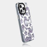 Apple iPhone 15 Pro Max Kılıf M-safe Şarj Özellikli Airbagli Çift Katmanlı Youngkit Star&Butterfly Serisi Kapak