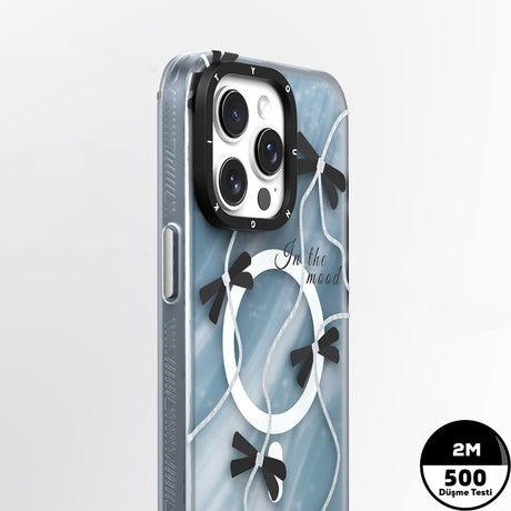 Apple iPhone 15 Pro Max Kılıf M-safe Şarj Özellikli Airbagli Çift Katmanlı Youngkit Star&Butterfly Serisi Kapak