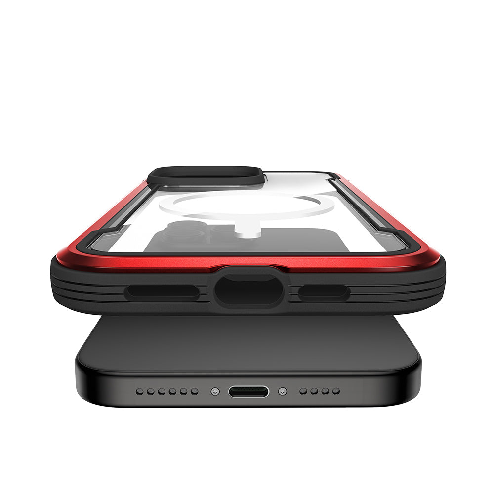 Apple iPhone 15 Pro Max Kılıf M-safe Şarj Özellikli Airbagli Raptic Shield Serisi Şeffaf Arka Yüzey Kapak