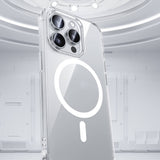 Apple iPhone 15 Pro Max Kılıf M-safe Şarj Özellikli Airbagli Şeffaf Benks LucentPro Serisi Kapak
