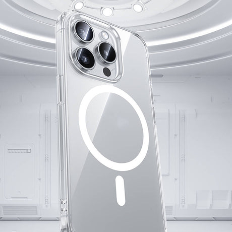 Apple iPhone 15 Pro Max Kılıf M-safe Şarj Özellikli Airbagli Şeffaf Benks LucentPro Serisi Kapak