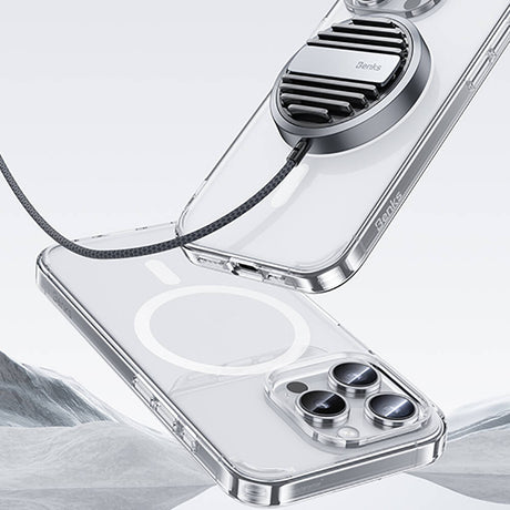 Apple iPhone 15 Pro Max Kılıf M-safe Şarj Özellikli Airbagli Şeffaf Benks LucentPro Serisi Kapak