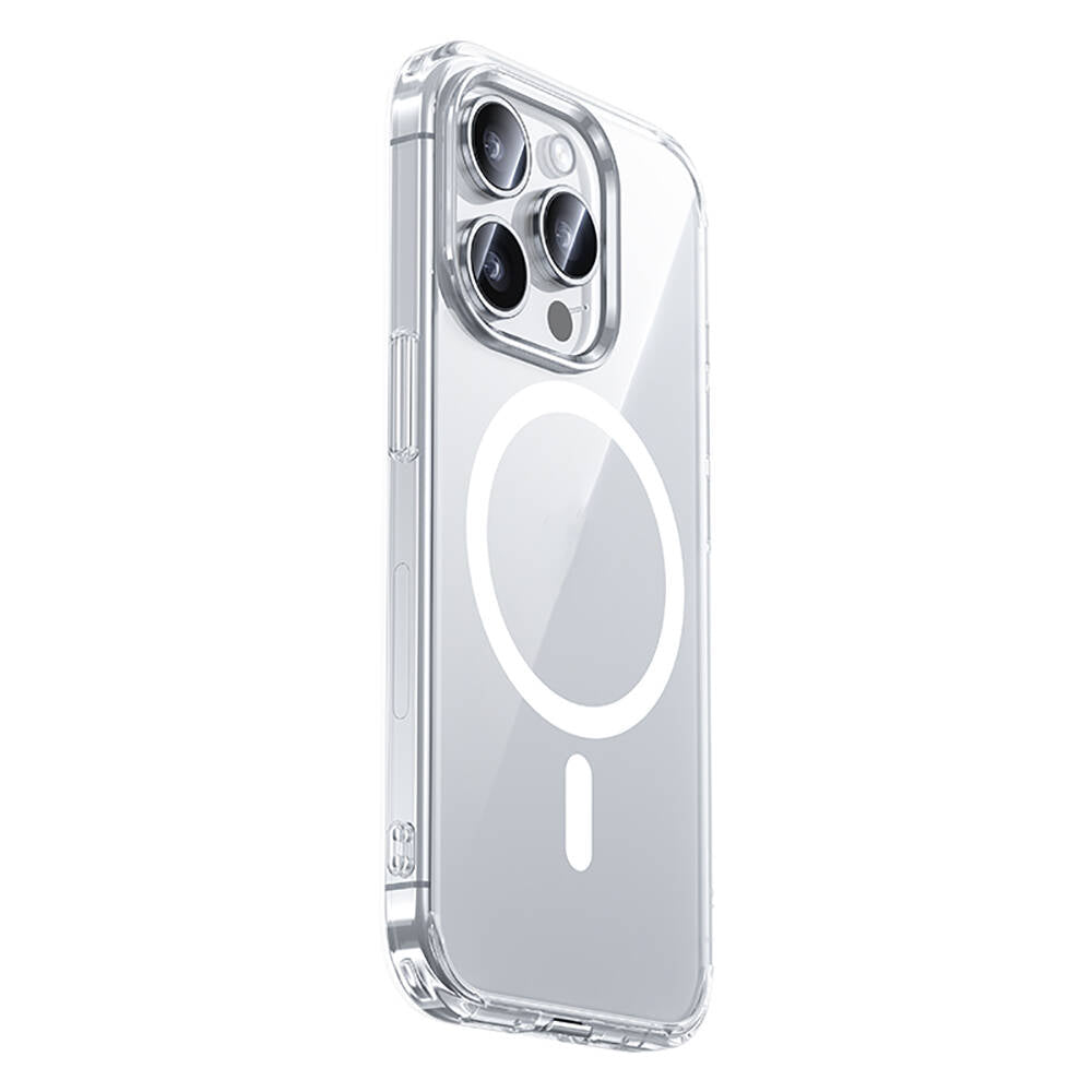 Apple iPhone 15 Pro Max Kılıf M-safe Şarj Özellikli Airbagli Şeffaf Benks LucentPro Serisi Kapak