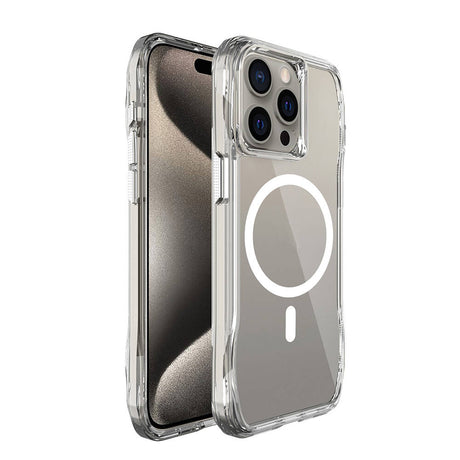 Apple iPhone 15 Pro Max Kılıf M-safe Şarj Özellikli Airbagli Şeffaf Zore İncek Kapak