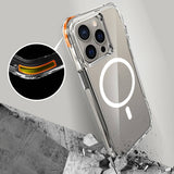 Apple iPhone 15 Pro Max Kılıf M-safe Şarj Özellikli Airbagli Şeffaf Zore İncek Kapak