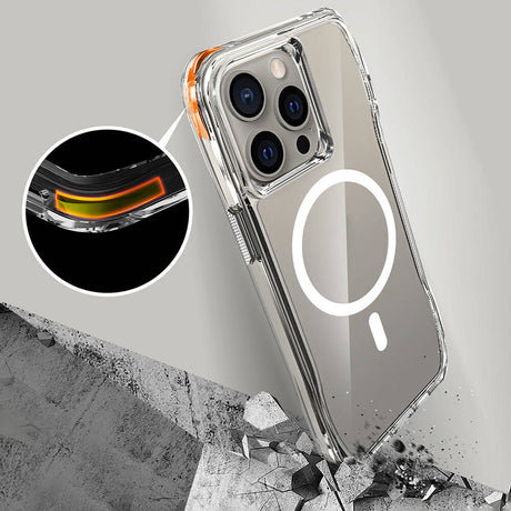 Apple iPhone 15 Pro Max Kılıf M-safe Şarj Özellikli Airbagli Şeffaf Zore İncek Kapak
