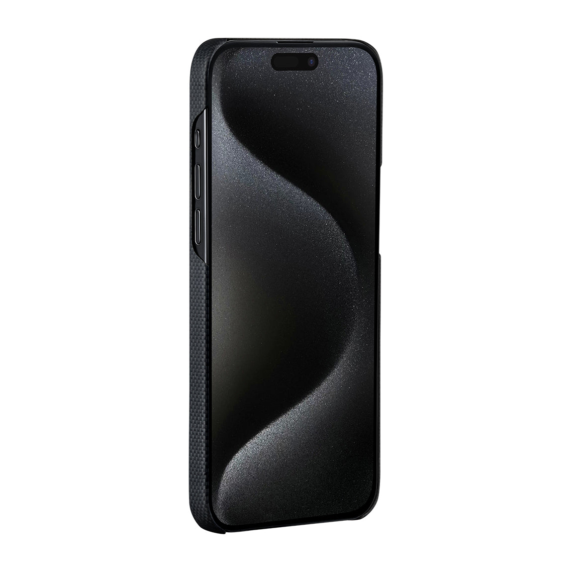 Apple iPhone 15 Pro Max Kılıf M-safe Şarj Özellikli Aramid Fiber Pitaka Tactile Woven Break The Line Kapak