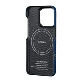 Apple iPhone 15 Pro Max Kılıf M-safe Şarj Özellikli Aramid Fiber Pitaka Tactile Woven Starpeak Serisi Milky Way Galaxy Kapak