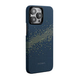 Apple iPhone 15 Pro Max Kılıf M-safe Şarj Özellikli Aramid Fiber Pitaka Tactile Woven Starpeak Serisi Milky Way Galaxy Kapak