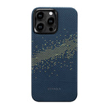 Apple iPhone 15 Pro Max Kılıf M-safe Şarj Özellikli Aramid Fiber Pitaka Tactile Woven Starpeak Serisi Milky Way Galaxy Kapak