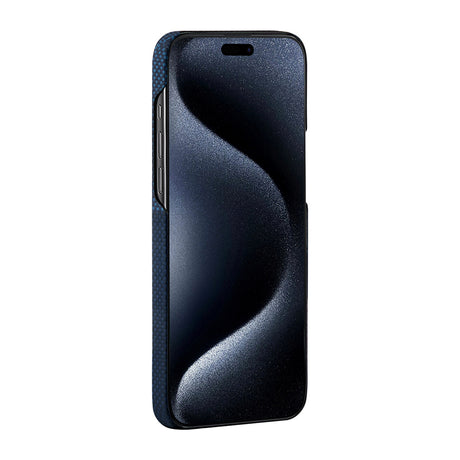 Apple iPhone 15 Pro Max Kılıf M-safe Şarj Özellikli Aramid Fiber Pitaka Tactile Woven Starpeak Serisi Milky Way Galaxy Kapak