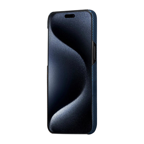 Apple iPhone 15 Pro Max Kılıf M-safe Şarj Özellikli Aramid Fiber Pitaka Tactile Woven Starpeak Serisi Milky Way Galaxy Kapak