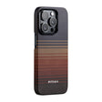 Apple iPhone 15 Pro Max Kılıf M-safe Şarj Özellikli Aramid Fiber Pitaka Tactile Woven Sunset-Moonrise Serisi Sunset Kapak