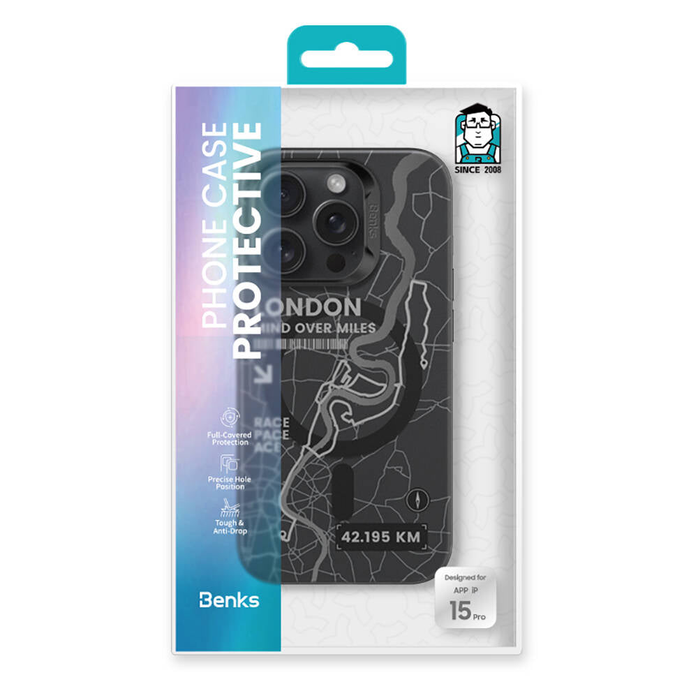 Apple iPhone 15 Pro Max Kılıf M-safe Şarj Özellikli Benks City Serisi Kapak