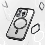 Apple iPhone 15 Pro Max Kılıf M-safe Şarj Özellikli Casebang Body Frame Kapak