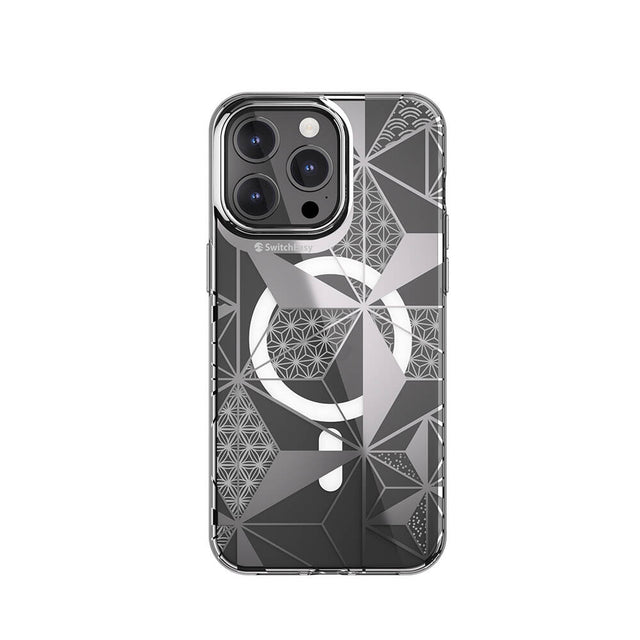 Apple iPhone 15 Pro Max Kılıf M-safe Şarj Özellikli Çift IMD Baskılı Lisanslı Switcheasy Artist-M Asanoha Kapak
