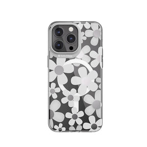 Apple iPhone 15 Pro Max Kılıf M-safe Şarj Özellikli Çift IMD Baskılı Lisanslı Switcheasy Artist-M Fleur Kapak