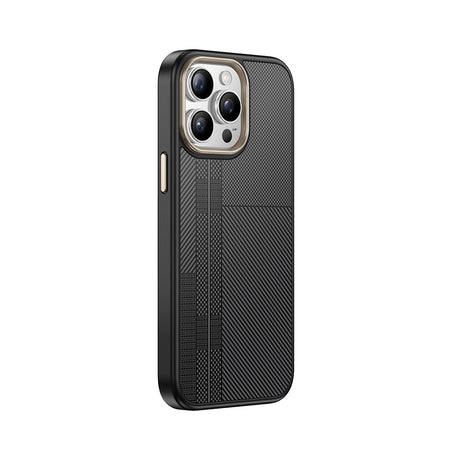 Apple iPhone 15 Pro Max Kılıf M-safe Şarj Özellikli Karbon Fiber Görünümlü Zore Antina Kapak