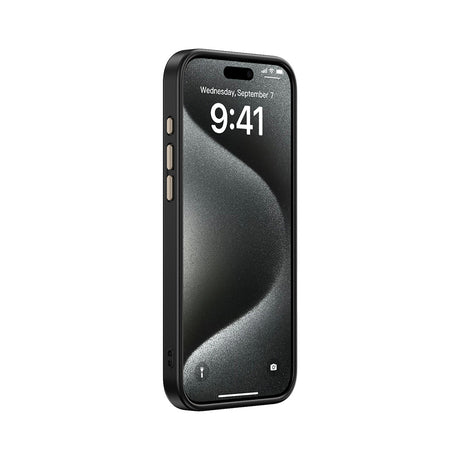 Apple iPhone 15 Pro Max Kılıf M-safe Şarj Özellikli Karbon Fiber Görünümlü Zore Antina Kapak