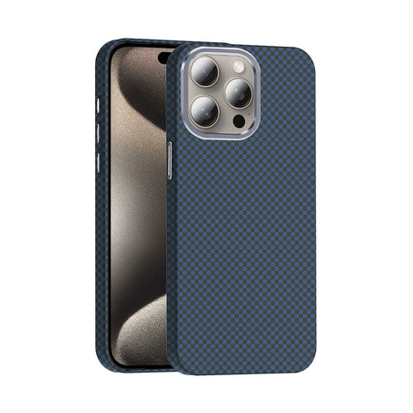 Apple iPhone 15 Pro Max Kılıf M-safe Şarj Özellikli Karbon Fiber Görünümlü Zore Gros Kapak