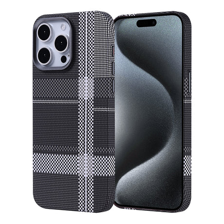 Apple iPhone 15 Pro Max Kılıf M-safe Şarj Özellikli Karbon Fiber Görünümlü Zore Nekst Kapak
