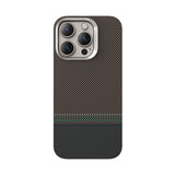Apple iPhone 15 Pro Max Kılıf M-safe Şarj Özellikli Karbon Fiber Tasarımlı Benks Prestige ArmorAir Kevlar Kapak
