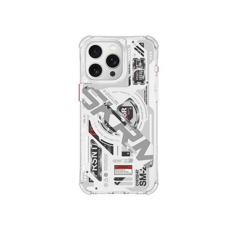 Apple iPhone 15 Pro Max Kılıf M-safe Şarj Özellikli Katmanlı Makine Temalı SkinArma Ekho Kapak