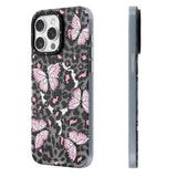 Apple iPhone 15 Pro Max Kılıf M-safe Şarj Özellikli Kelebek Desenli Youngkit Shadow Dance Serisi Kapak