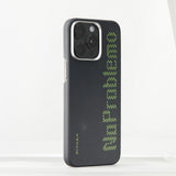 Apple iPhone 15 Pro Max Kılıf M-safe Şarj Özellikli Lumintex Teknolojili Fosforlu Aramid Fiber Pitaka Tactile Woven Aries Serisi Kapak