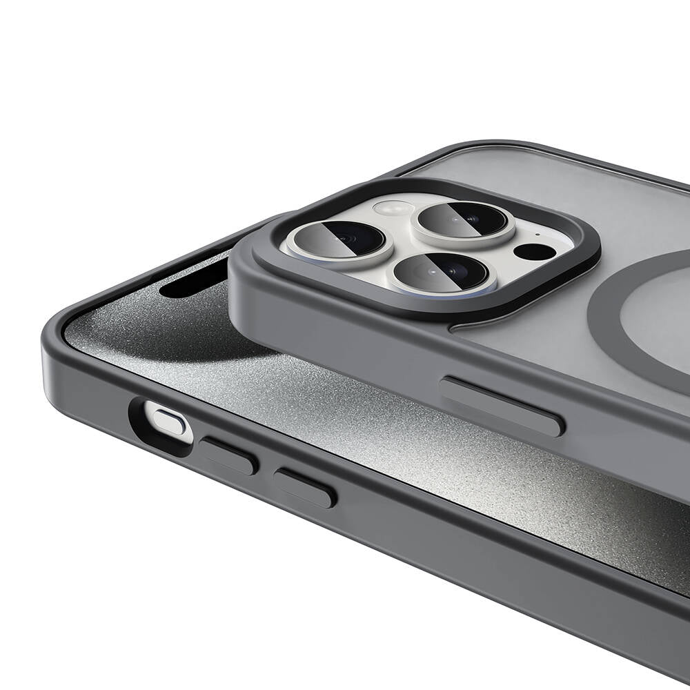 Apple iPhone 15 Pro Max Kılıf M-safe Şarj Özellikli Mat Arka Yüzey Zore Sio Kapak
