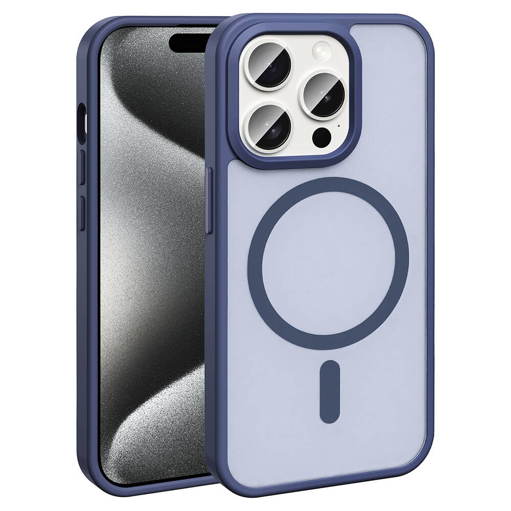 Apple iPhone 15 Pro Max Kılıf M-safe Şarj Özellikli Mat Arka Yüzey Zore Sio Kapak
