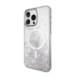 Apple iPhone 15 Pro Max Kılıf M-safe Şarj Özellikli Parlayan Simli Şeffaf Lisanslı Switcheasy Starfield-M Kapak