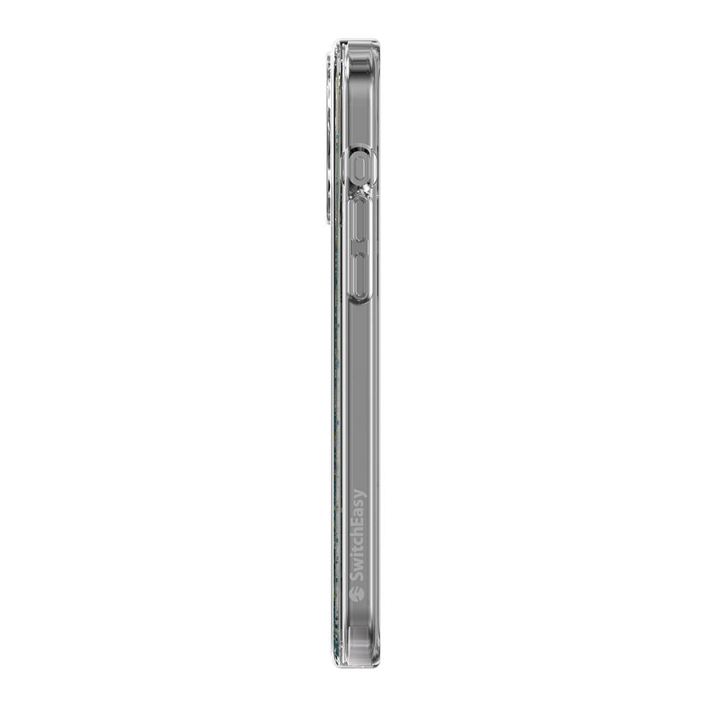 Apple iPhone 15 Pro Max Kılıf M-safe Şarj Özellikli Parlayan Simli Şeffaf Lisanslı Switcheasy Starfield-M Kapak
