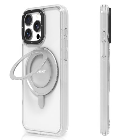 Apple iPhone 15 Pro Max Kılıf M-safe Şarj Özellikli Parmak Ring Standlı Youngkit Pivot Serisi Kapak